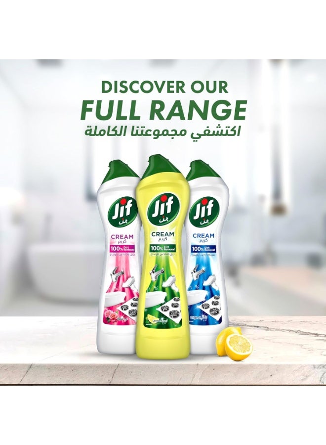 JIF Multipurpose Cream Cleaner Lemon, 100% Dirt Removal 500ml - Image 5